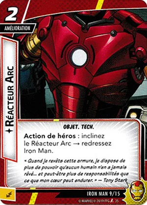article marvel champion carte "reacteur arc"