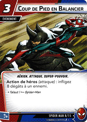 article marvel champion carte "coup de pied en balancier"