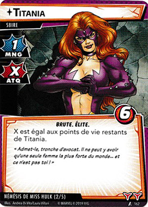 article marvel champion carte "titania"