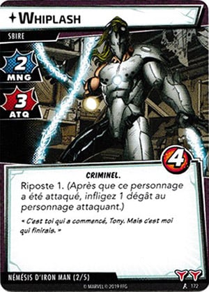 article marvel champion carte "whiplash"