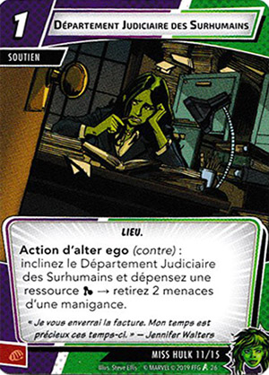 article marvel champion carte "département judiciaire"