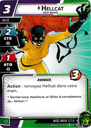 article marvel champion carte "hellcat"