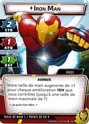 article marvel champion carte "iron man"