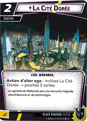 article marvel champion carte "cité dorée"