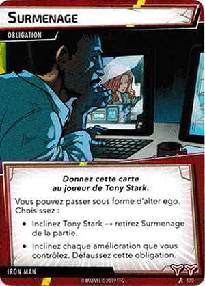 article marvel champion carte "surmenage"