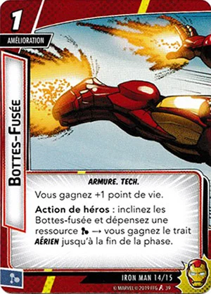 article marvel champion carte "bottes-fusée"