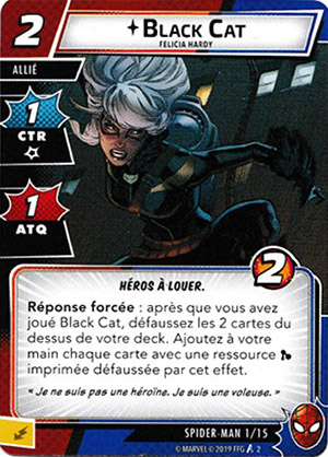 article marvel champion carte "black cat"