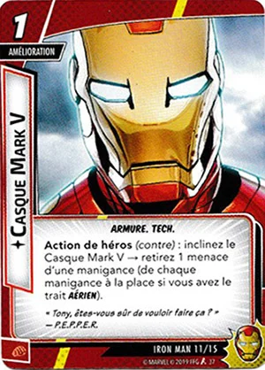 article marvel champion carte "casque mark v"