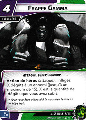 article marvel champion carte "frappe gamma"