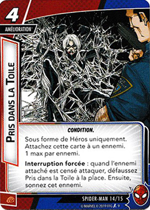 article marvel champion carte "pris dans la toile"