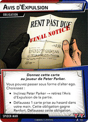 article marvel champion carte "avis d'expulsion"