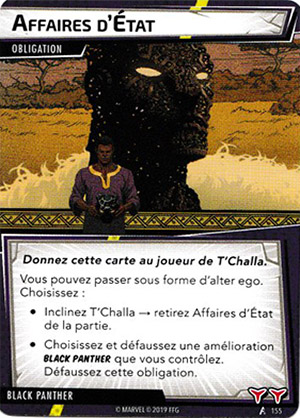 article marvel champion carte "affaire d'état"