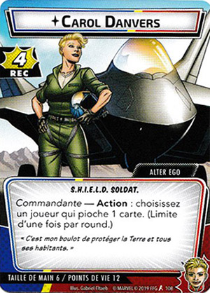article marvel champion - carte "carol danvers"
