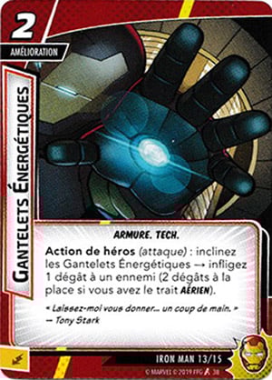 article marvel champion carte "gantelets énergétiques"