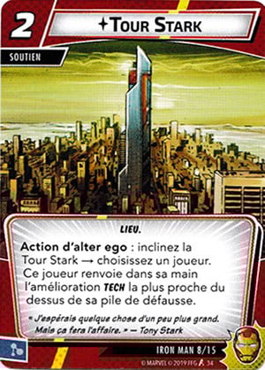 article marvel champion carte "tour stark"