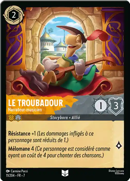 carte le troubadour lorcana