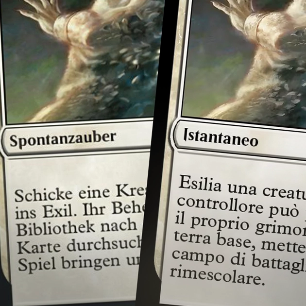 article reconnaitre la langue d'une carte magic 1-1