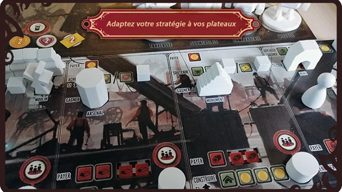 article scythe - carte "Améliorez les actions liées à votre stratégie"