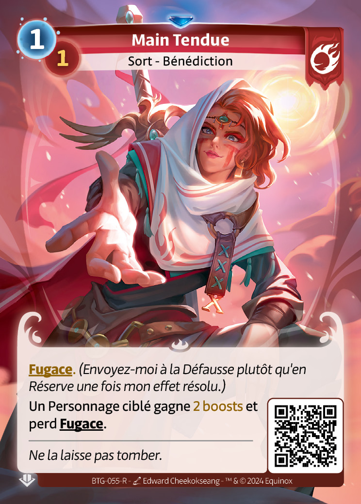 article altered carte main tendue
