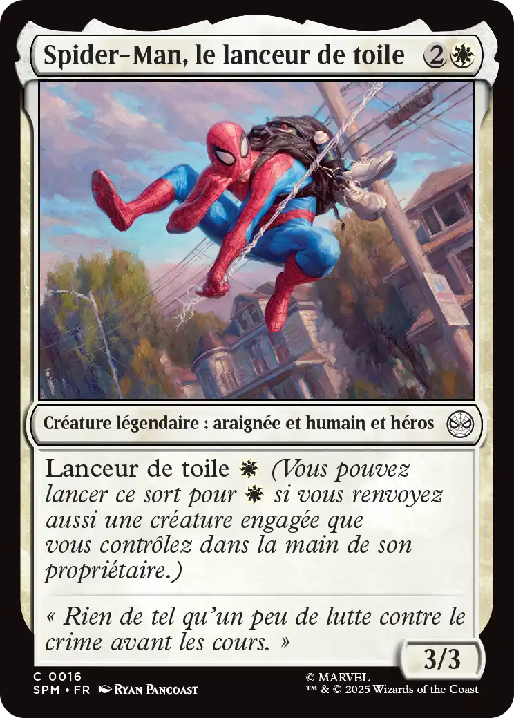 Spider-Man, le lanceur de toe