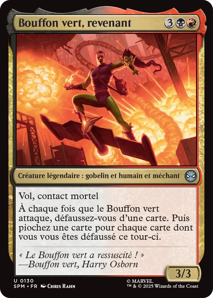 Bouffon vert, revenant