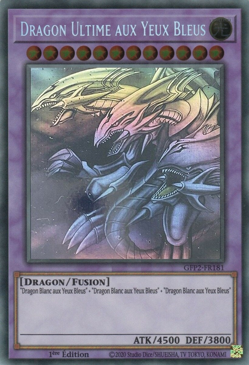 carte dragon ultime aux yeux bleus yu-gi-oh
