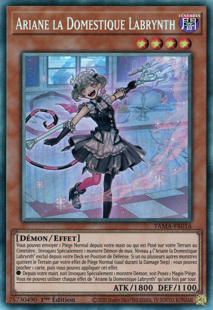 carte ariane la domestique labrynth yu-gi-oh