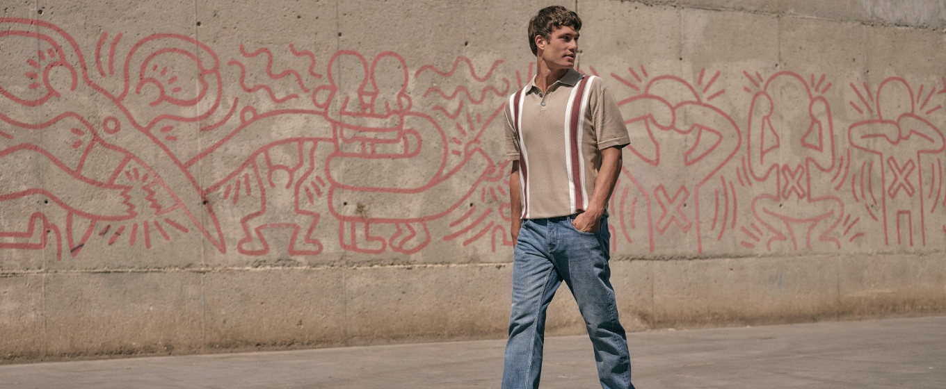 J.C. RAGS SS26 Collectie. Model met outfit