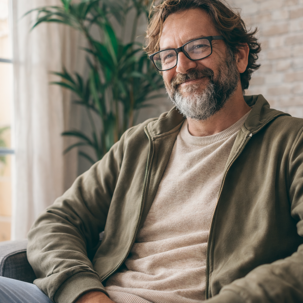 Person die sich entspannt wohlfühlt, symbolisch für Darmgesundheit