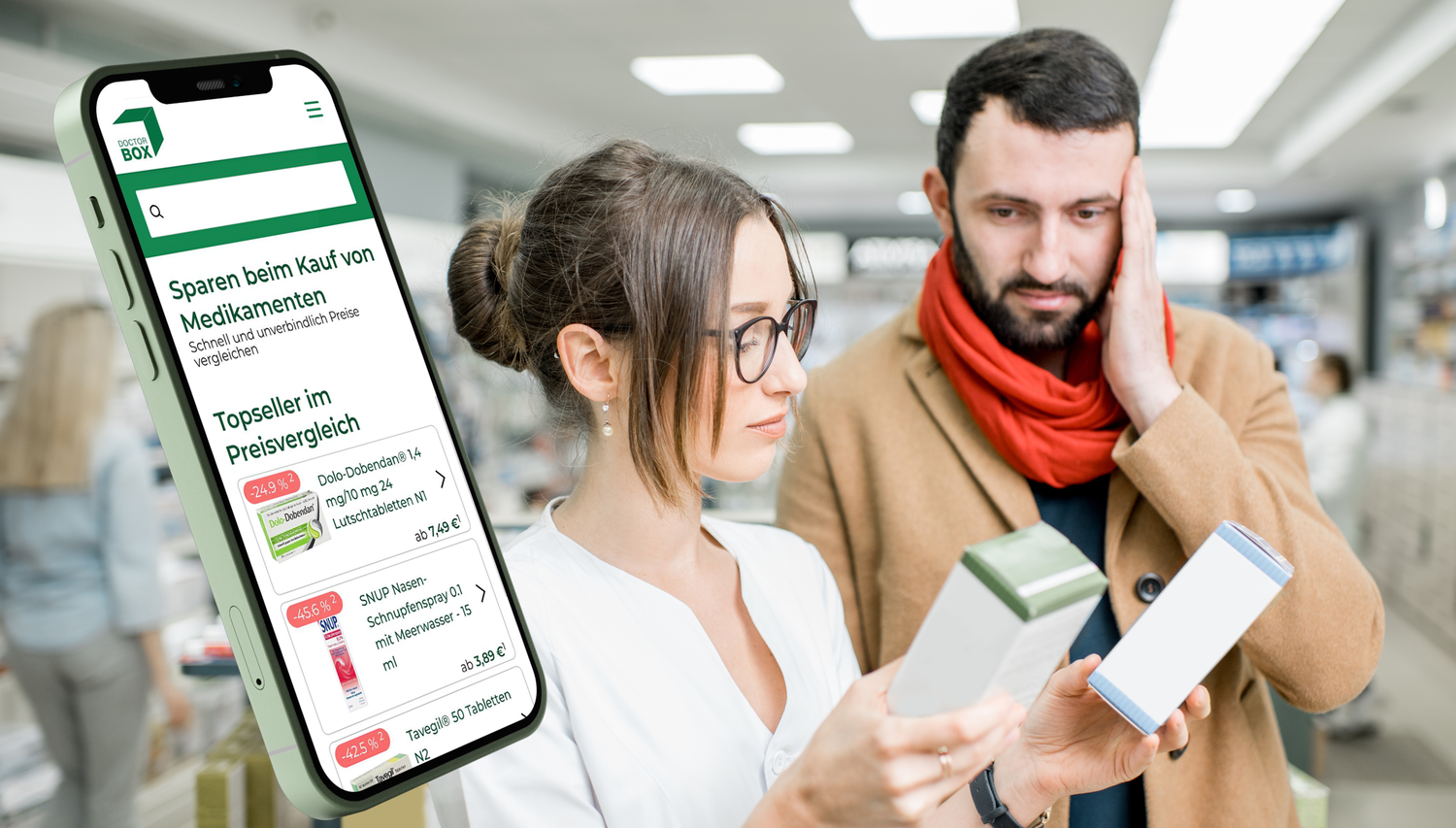 Preisvergleich DoctorBox App Funktion