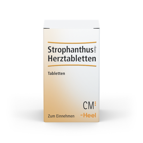 Packung von Strophantus comp. Herztabletten