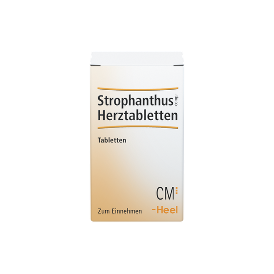 Packung von Strophantus comp. Herztabletten