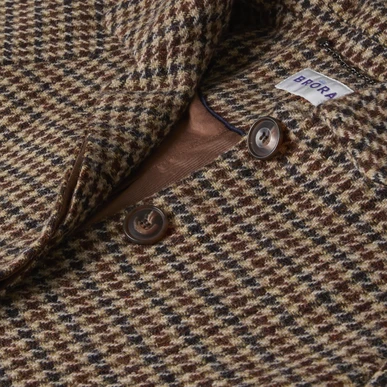 Harris Tweed Swing Jacket | Conker & Oatmeal | Brora Sale