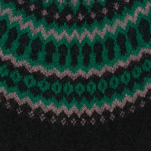 ニット・セーター PARTIMENTO Brushed Mohair Fair Isle Knit 3 Colors Mens Smart Sweater With Three Tone Diamond Fair Isle Pattern