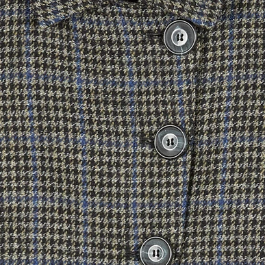 Houndstooth Wool Jacket in Charcoal & Cobalt | SKYE by Brora