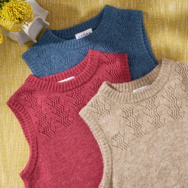Alpaca Textured Tank in Rhubarb | Womenswear | Brora Fashion