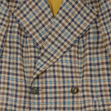 Check Wool Coat in Ash & Navy | Women's Coats | Brora Sale