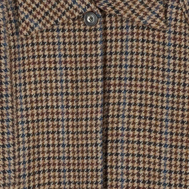 Harris Tweed Swing Coat in Walnut & Navy | Brora Sale