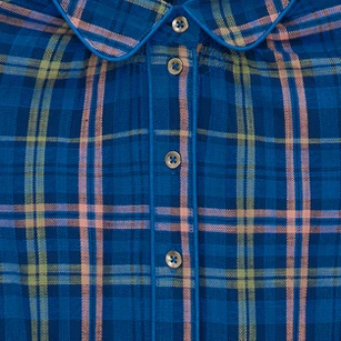 13081 Powder Check Shirt Collar Dress main image 0
