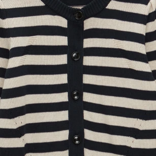 CONNIE NAVY & CREAM STRIPE CARDIGAN