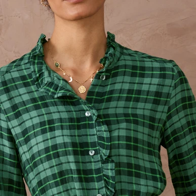 Green Check Plaid Belt Set Dress ワンピース Christmas Plaid Maxi Dress with Belt for Women Half Sleeve A