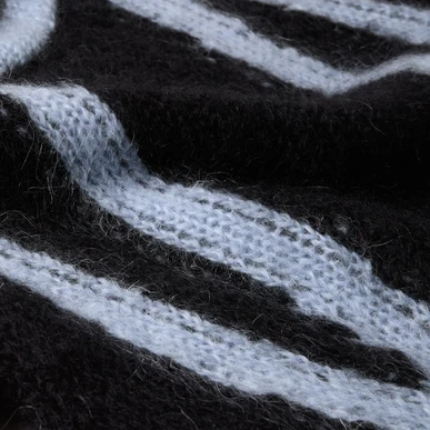 The Mohair Intarsia Jumper in Black | Womenswear | Clearance