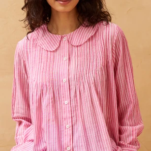 山城葉子ne Quittez pas Cotton Stripe Pintuck