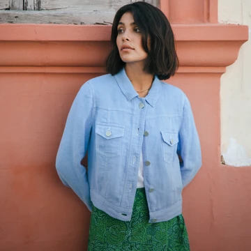Blue Silk Hydrangea Blouse | Women's Blouses | Brora Sale