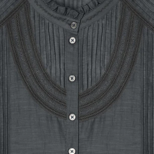 山城葉子ne Quittez pas Cotton Stripe Pintuck