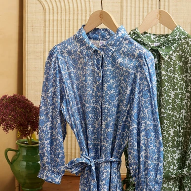 a blue dress Wedtrend Women Blue Floral Casual Dress A Line Spaghetti Straps Boho Maxi  Summer Dress – WEDTREND main image 1