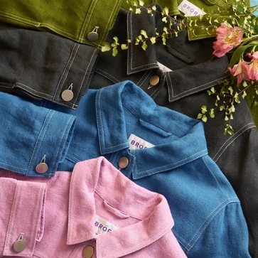 Hartford VEA linen utility jacket - straw