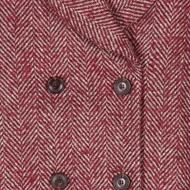 Herringbone Wool Coat in Claret | Coats & Jackets | Brora Sale