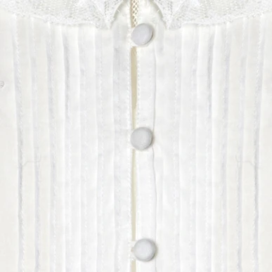 The Organic Cotton Lace Blouse in White | Womenswear | Brora