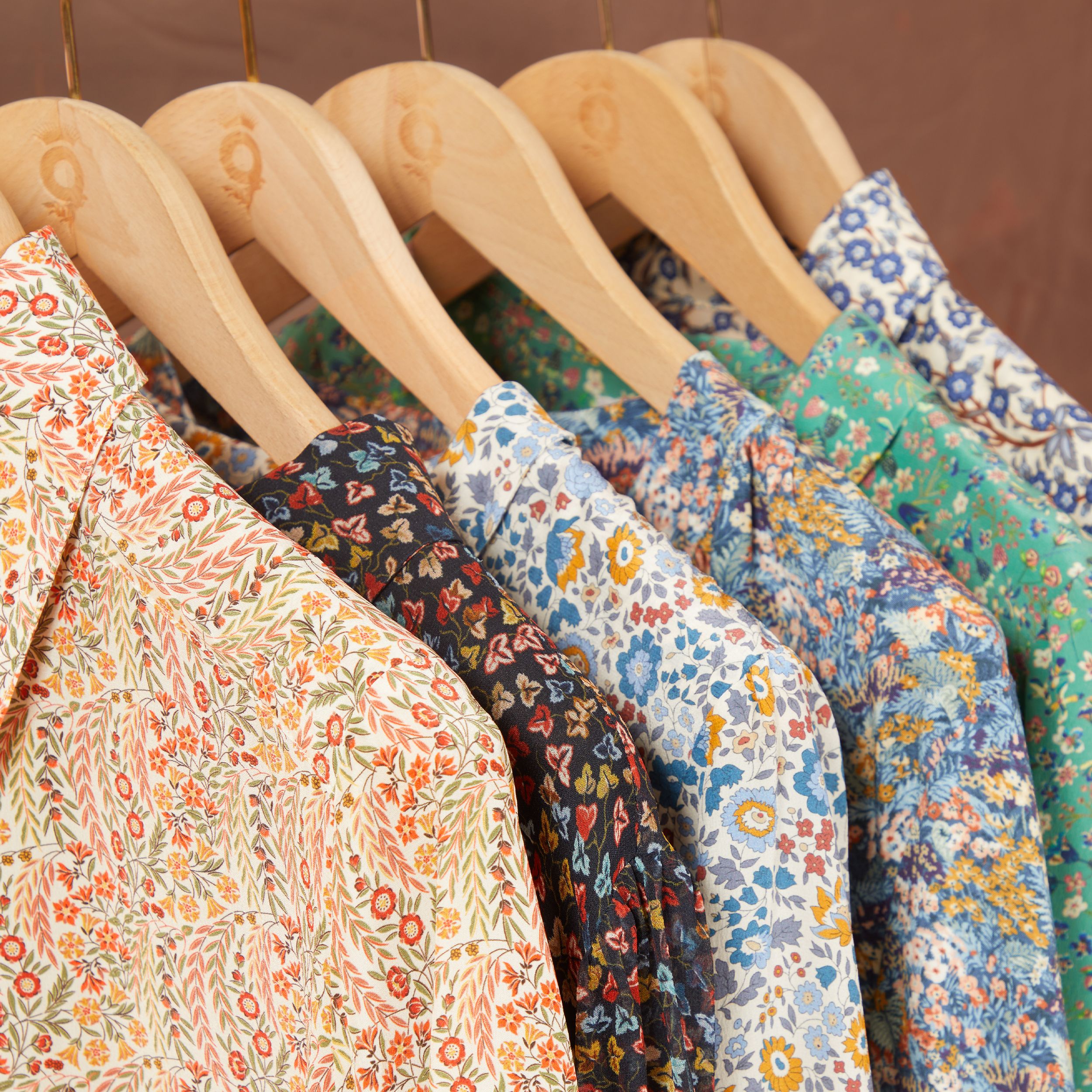 Leaves of Grass, New York Brooks Mews Liberty print silk shirtwaist dress